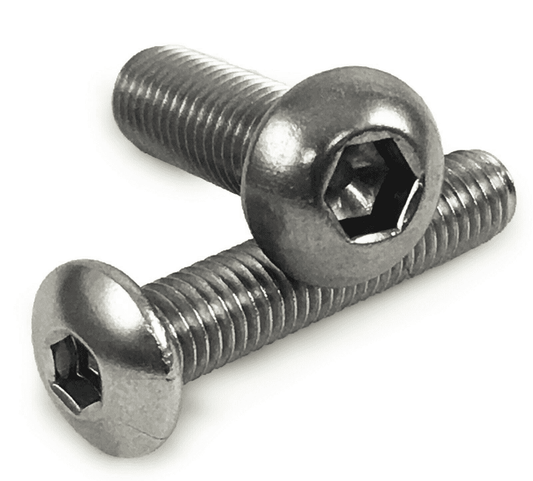 M2.5/2.5mm Button Head Screws Allen Socket Bolts Domed Hex A2 Stainless Steel