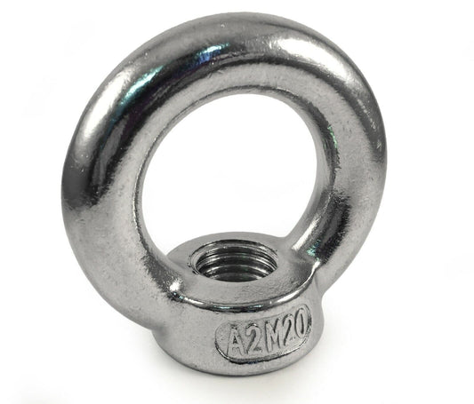 M20 A2 304 Stainless Steel Lifting Eye Female Nuts Din 582 Type Metric Coarse