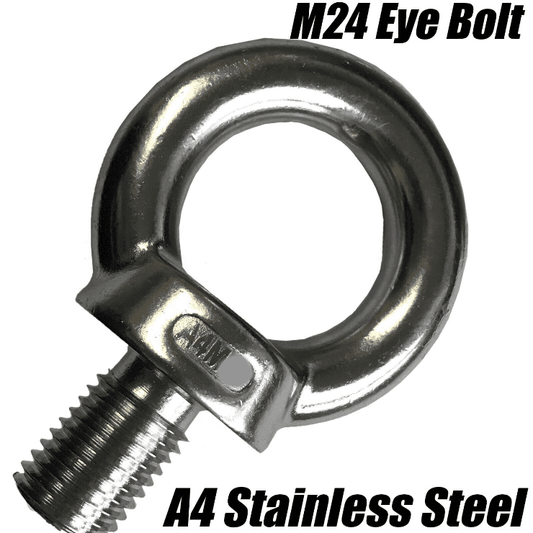 M24 A4 316 Marine Grade Stainless Steel Lifting Eye Bolts Heavy Duty Ring Hook