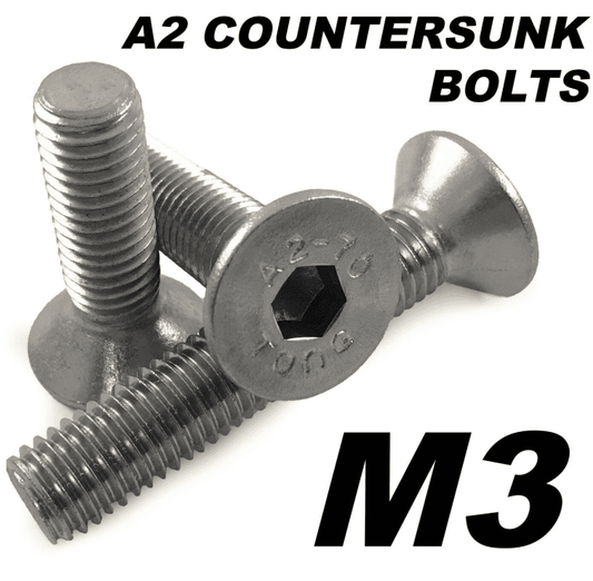 M3 A2 Stainless Steel Countersunk Bolts for Small Model Rc A2-70 Socket Screws