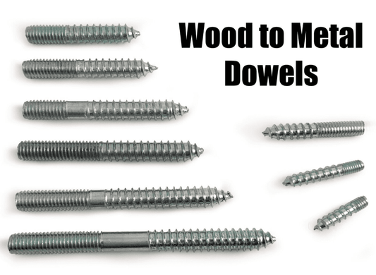 M3 M4 M5 Steel Wood To Metal Dowels Hanger Bolts Dual Thread Screws Furniture