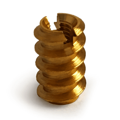 M3X10mm Slotted Solid Brass Screw In Type A Threaded Wood Inserts Chipboard