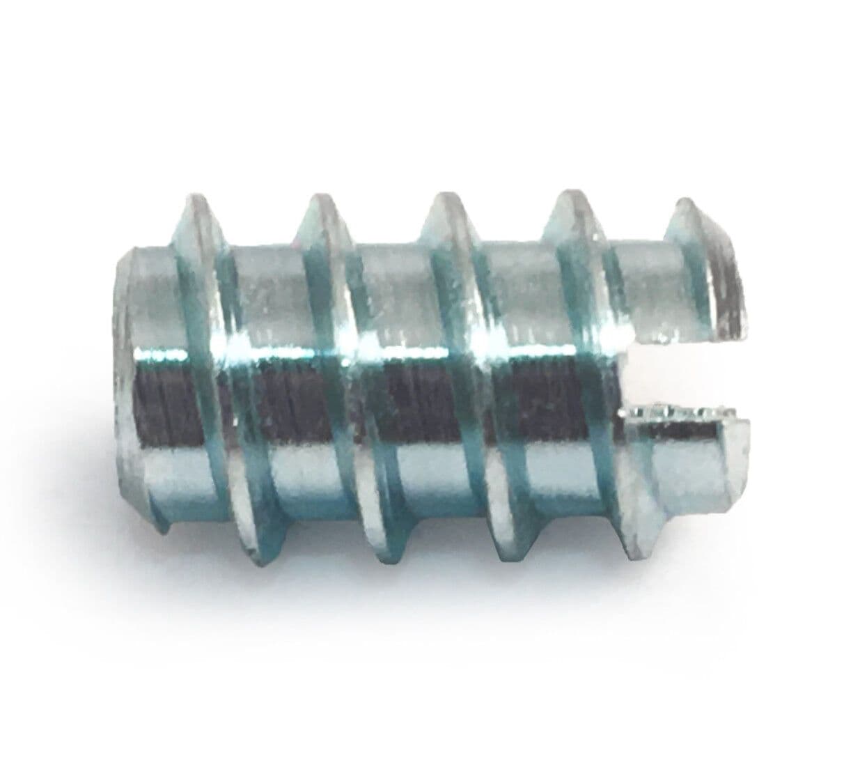 M3X10mm Slotted Steel Screw In Type A Threaded Wood Inserts Chipboard Zinc