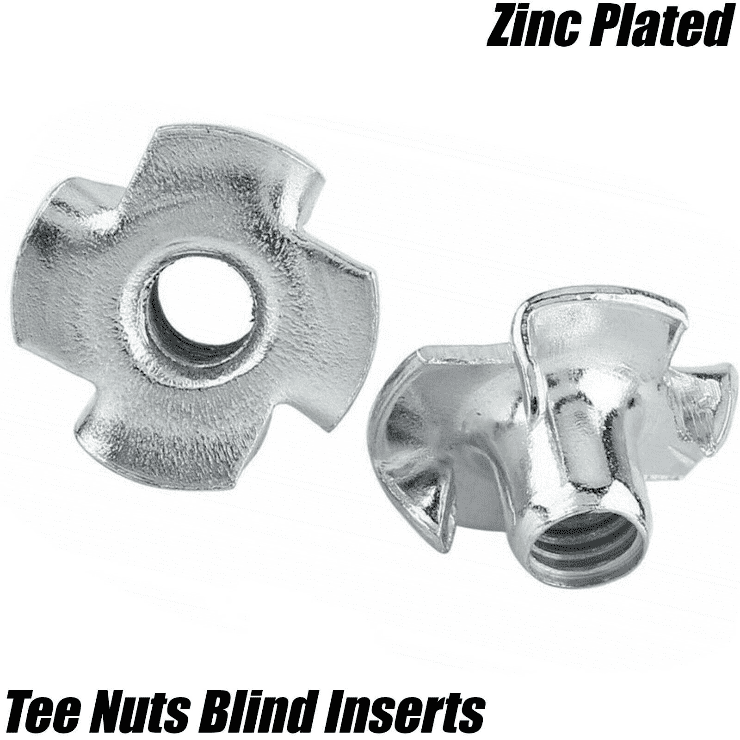 M4 4 Pronged Captive Blind Inserts Tee Nut Hammer In Wood Furniture T Nuts
