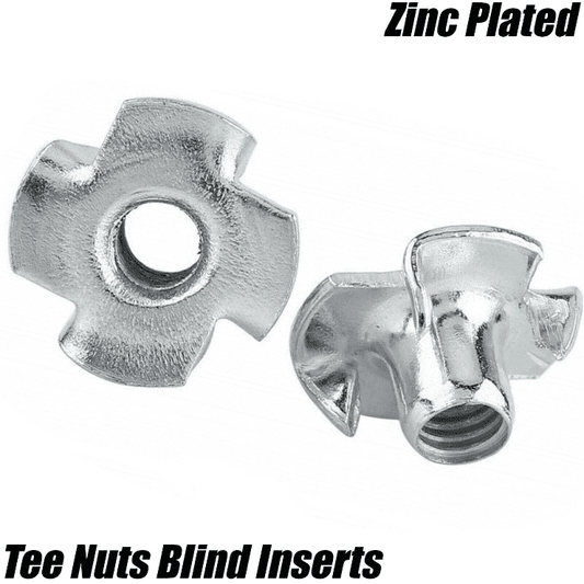 M4 4 Pronged Captive Blind Inserts Tee Nut Hammer In Wood Furniture T Nuts