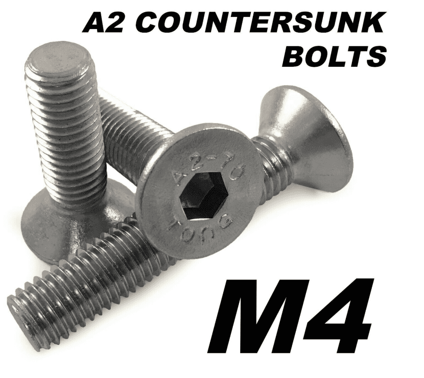 M4 A2 Stainless Steel Countersunk Bolts Allen Socket Bolts A2-70 Screw