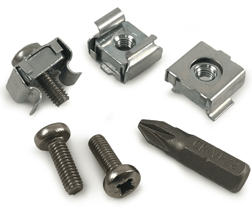 M4 Cage Nuts & Machine Screws Server Rack Mount Cabinet Pc Fixing + Pozi Bit