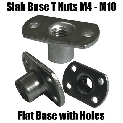 M4 M5 M6 M8 M10 Carbon Steel Tee Spot Slab Base T Weld Nuts Flat with Holes