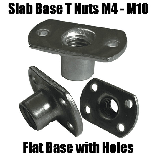 M4 M5 M6 M8 M10 Carbon Steel Tee Spot Slab Base T Weld Nuts Flat with Holes