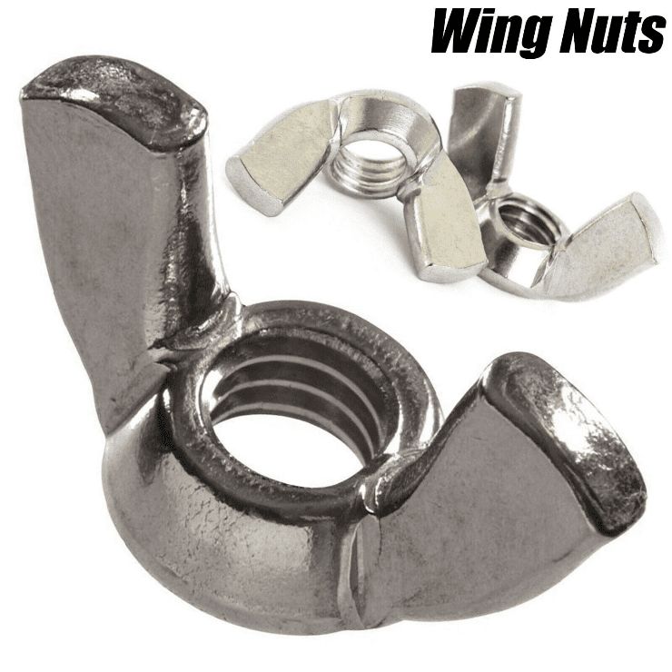 M4 M5 M6 M8 M10 M12 Wing Nuts Butterfly Hand Nuts Threaded Metal Zinc Plated