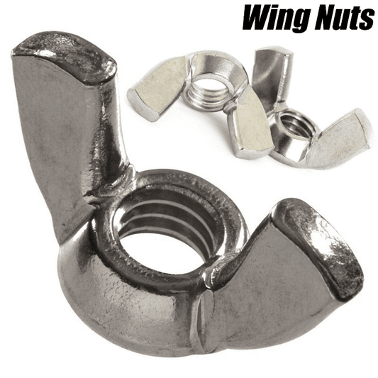 M4 M5 M6 M8 M10 M12 Wing Nuts Butterfly Hand Nuts Threaded Metal Zinc Plated