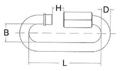 M4 Quick Link for Chain Shackle A4 316 Marine Grade Stainless Steel
