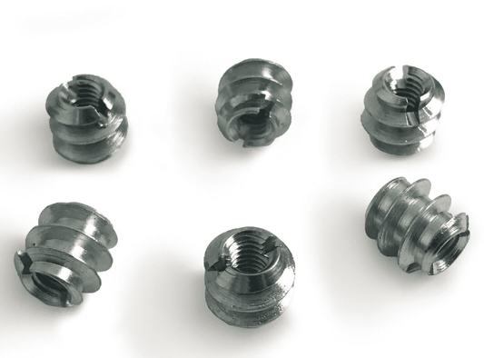 M4X8mm Slotted Steel Screw In Type A Threaded Wood Inserts Chipboard Zinc