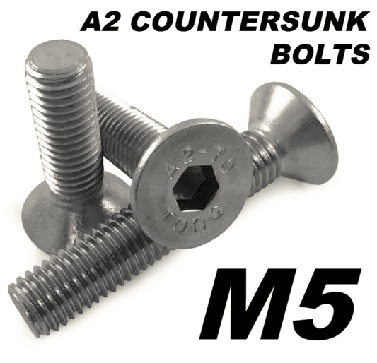 M5 A2 Stainless Steel Countersunk Bolts Allen Socket Bolts A2-70 Screw