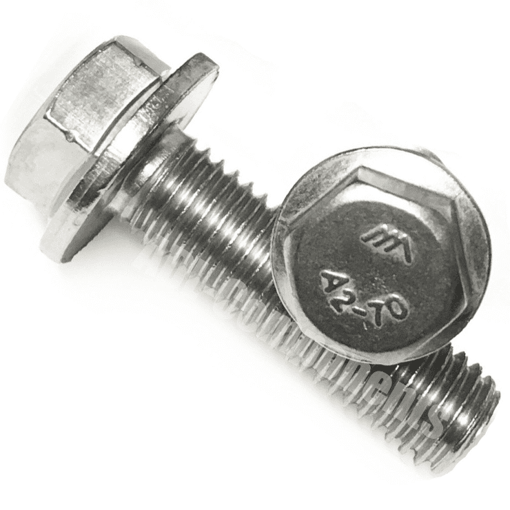 M5 A2 Stainless Steel Hex Head Flange Bolts Screws W/ Domed Hex Nut + Washers