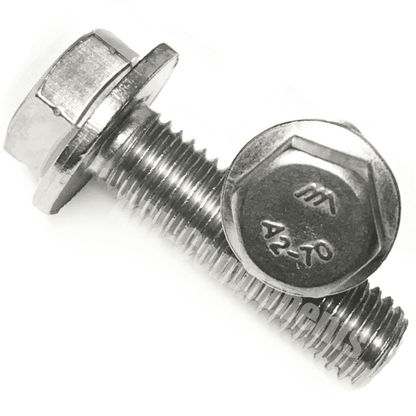 M5 A2 Stainless Steel Hex Head Flange Bolts Screws W/ Domed Hex Nut + Washers