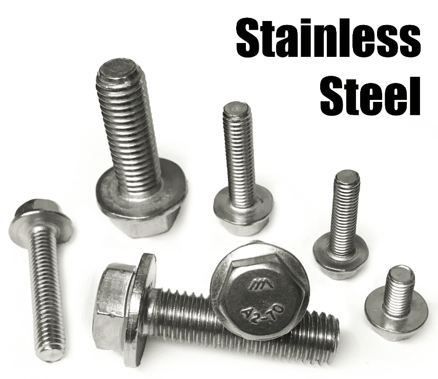 M5 A2 Stainless Steel Hex Head Flange Bolts Screws W/ Domed Hex Nut + Washers