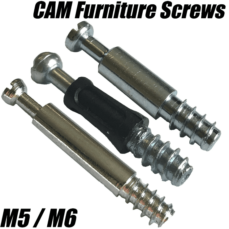 M5 M6 Wood Screw Cam Dowel Connector Bolt Flat Pack Desk Wardrobe Ikea Argos