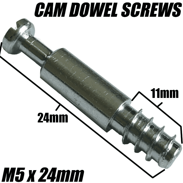 M5x24mm Screw Wood Cam Dowel Connector Bolt For Flat Pack Furniture
