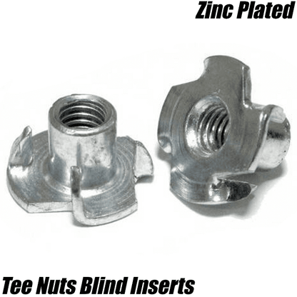 M6 4 Pronged Captive Blind Inserts Tee Nut Hammer In Wood Furniture T Nuts