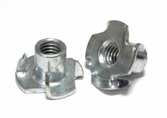 M6 4 Pronged Captive Blind Inserts Tee Nut Hammer In Wood Furniture T Nuts