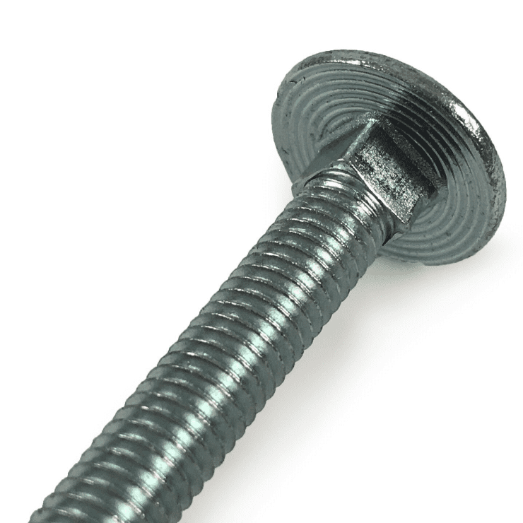 M6 6mm Cup Square Carriage Bolt Coach Bolts Penny Washers & Nuts Zinc
