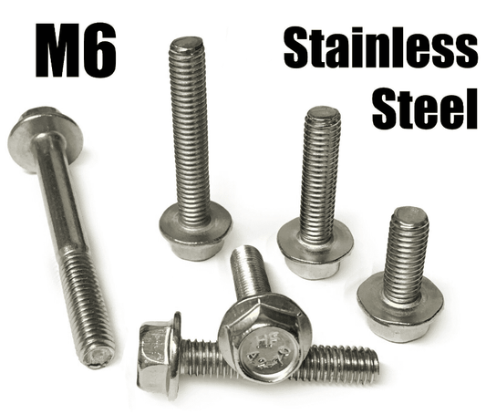 M6 6mm Flanged Hexagon Head Bolts A2 Stainless Steel Din 6921