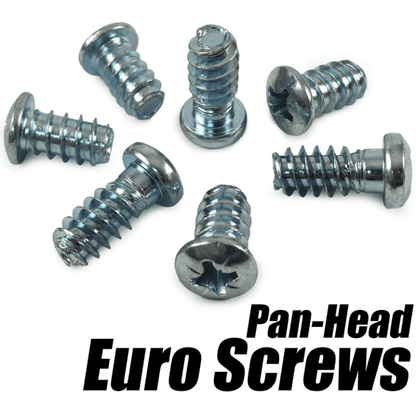 M6 (6mm) Flat Pan Head Euro Screws Mounting for Drawer Runners Hinges Base Plates