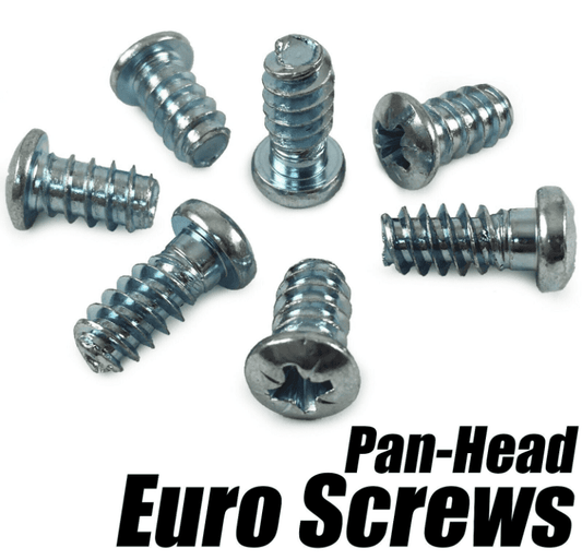 M6 (6mm) Flat Pan Head Euro Screws Mounting for Drawer Runners Hinges Base Plates
