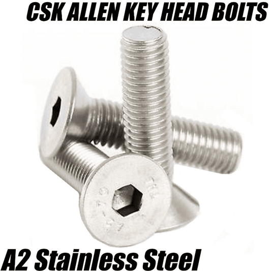 M6 A2 Stainless Steel Countersunk Bolts Allen Key Socket Head