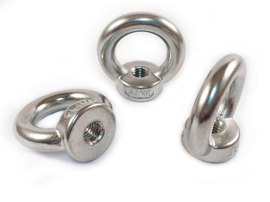 M6 A4 316 Marine Grade Stainless Steel M6 Lifting Eye Female Nuts Din 582 Type