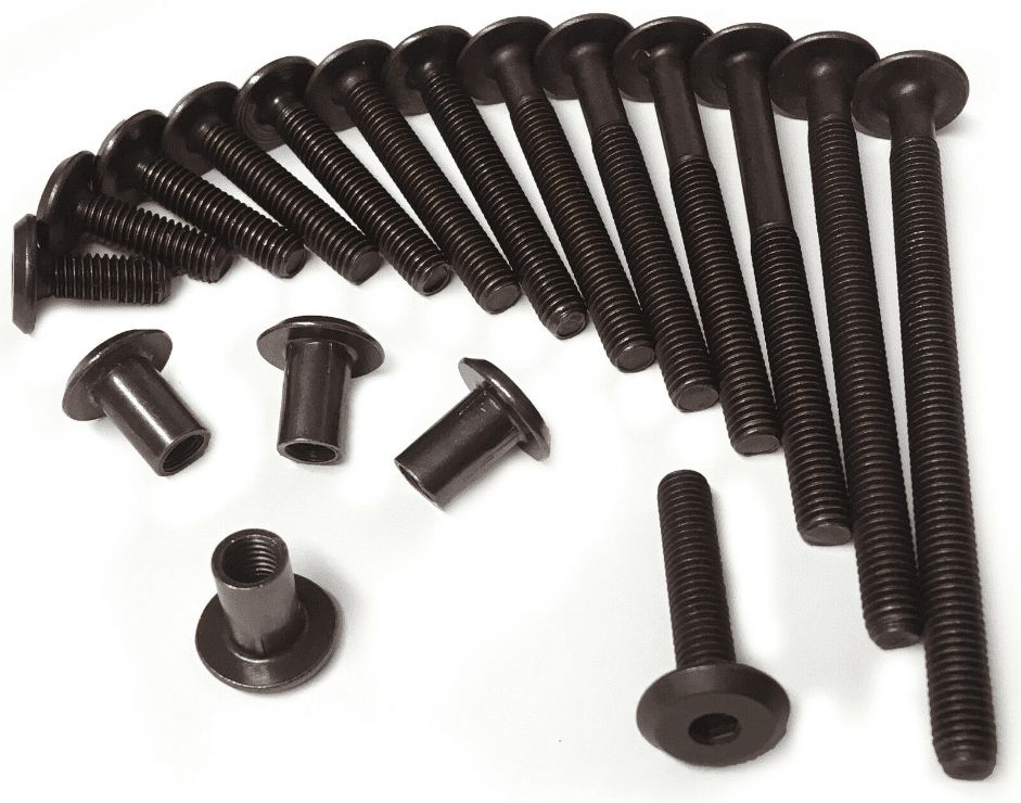 M6 Bronze Furniture Connector Bolts W/ Cap Nuts Joint Fixing Bed Cot Table Desk