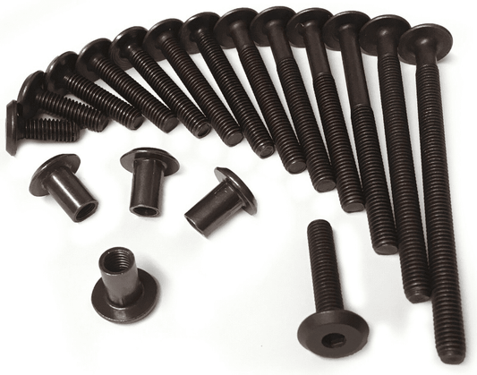 M6 Bronze Furniture Connector Bolts W/ Cap Nuts Joint Fixing Bed Cot Table Desk