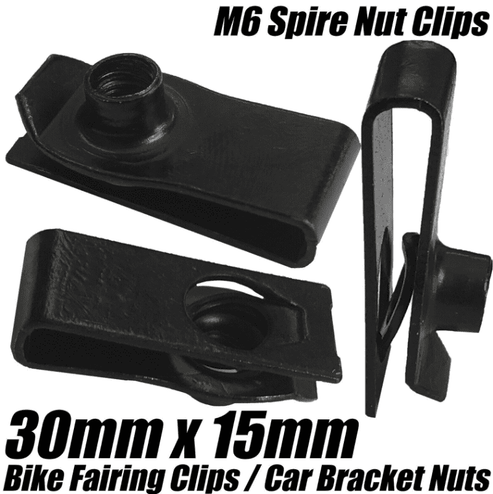 M6 Thread Chimney U Lug Captive Nut Speed Fasteners Spire Clips Black ...
