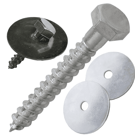 M6 Coach Screws Hex Lag Bolts Wood Structure Furniture Fixing With Penny Washers