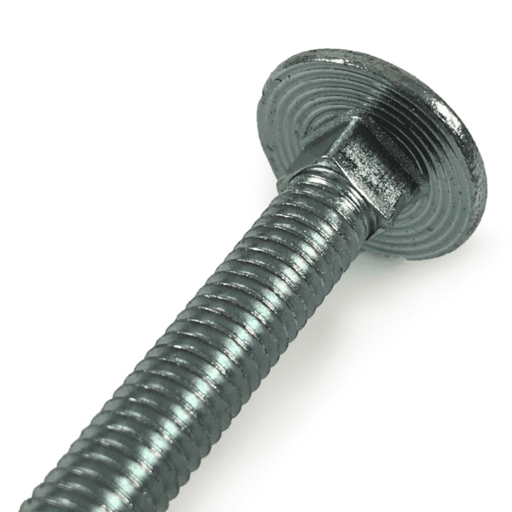 M8 Cup Square Carriage Bolts With Hex Nuts Coach Screw Zinc Plated Timco Din603