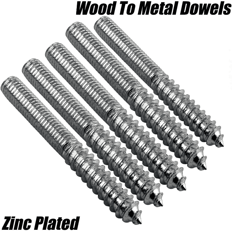 M6 Furniture Fixing Wood To Metal Dowels Wall Hanger Bolts + Nuts/Washers