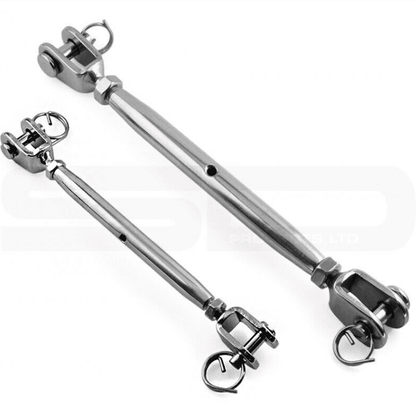 M6 Jaw Turnbuckle Rigging Straining Screw A4 316 Marine Stainless Steel Tension