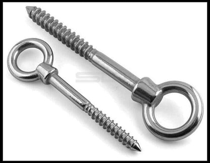 M6 Lifting Eye Bolts With Wood Thread - 316 / A4 Stainless Steel - 6mm