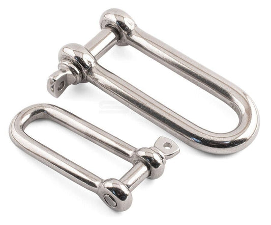 M6 Long D-Shackle A4 Stainless Steel Marine Grade 316 Lifting Rigging Pin