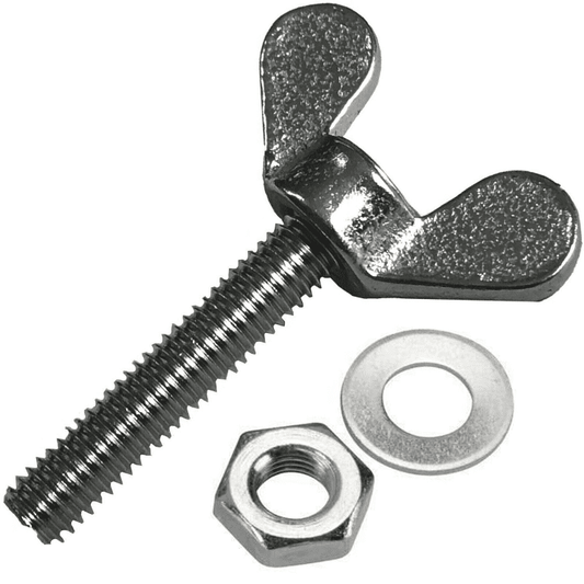 M6 M8 German Made Wing Nut Bolts Butterfly Screw Wing Bolt + Full Nuts + Washers