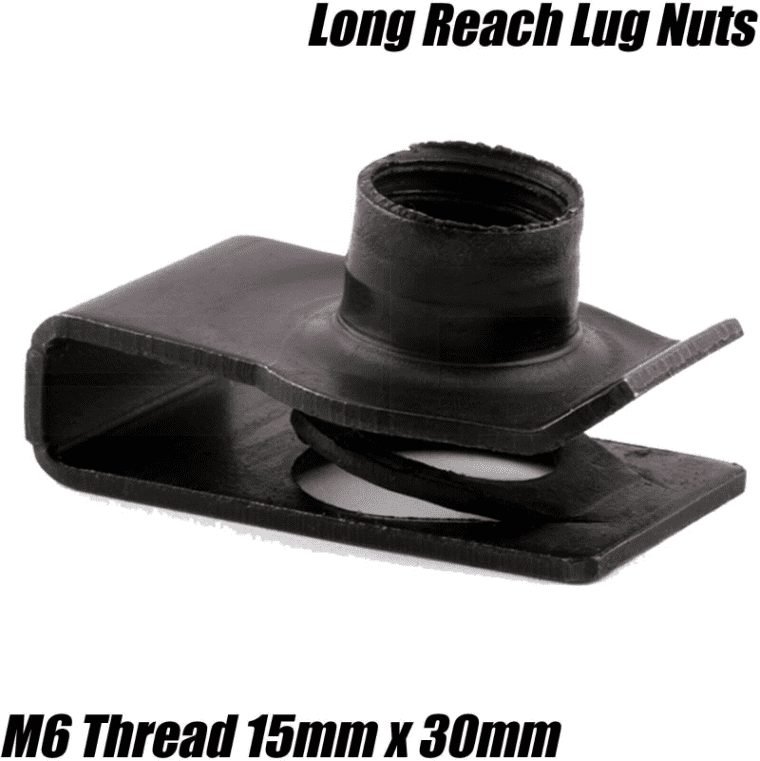 M6 M8 M10 Long Reach Chimney U Nut Lug Nuts Speed Spire Captive Clips Threaded