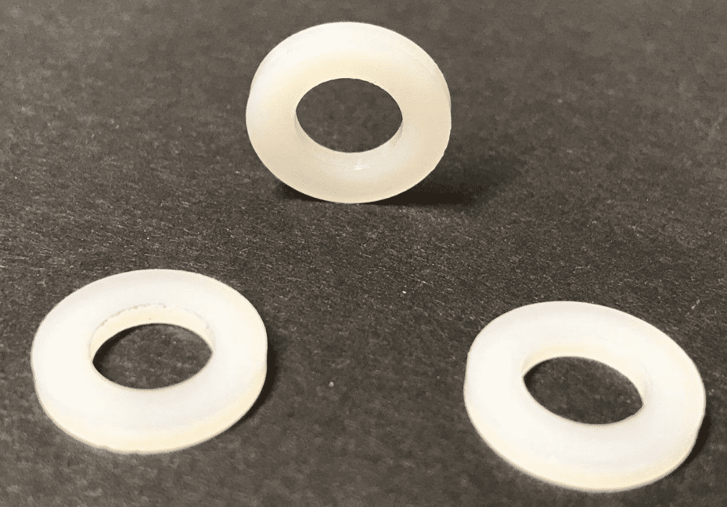 M6 Thin White Nylon Plastic Washers 12mm Outside Diameter