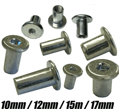 M6X10mm 12mm 15mm 17mm Zinc Plated Connector Bolt Cap Nuts Allen Key Socket