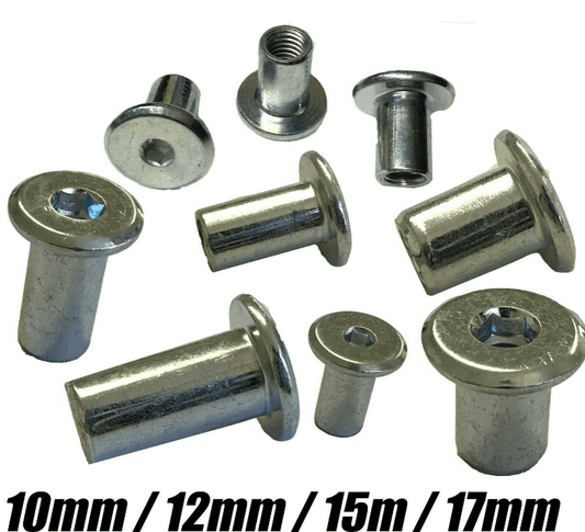 M6X10mm 12mm 15mm 17mm Zinc Plated Connector Bolt Cap Nuts Allen Key Socket