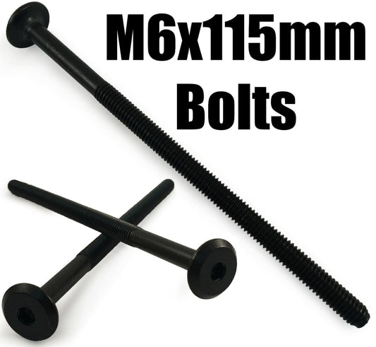 M6X115mm Black Furniture Connector Bolts Allen Joint Fixing Bed Cot Unit Table