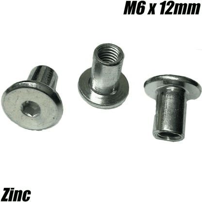 M6X12mm Allen Key Head Connector Bolt Cap Nuts Black Gold Bronze Zinc