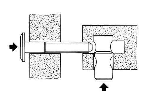 M6X12mm Stainless Steel Cross Dowel Barrel Nuts