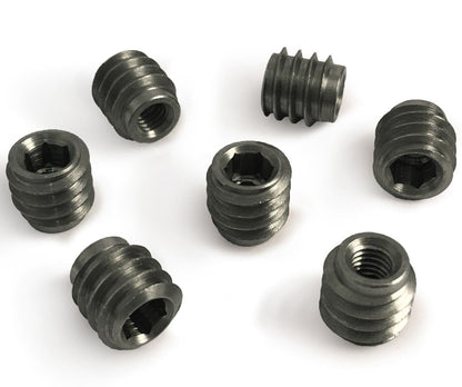M6X12mm Unheaded Hex Drive Stainless Steel Screw Threaded Wood Inserts