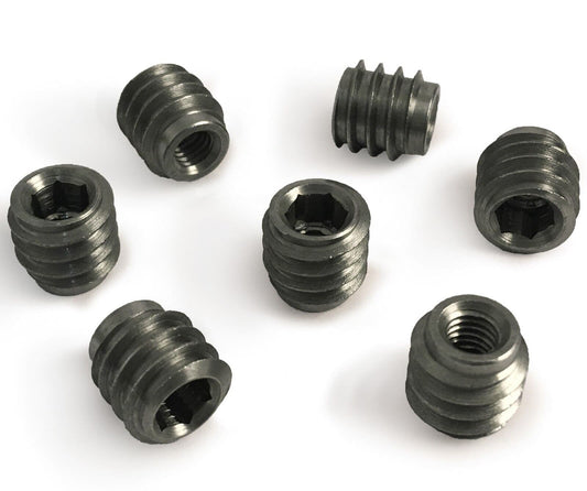 M6X12mm Unheaded Hex Drive Stainless Steel Screw Threaded Wood Inserts